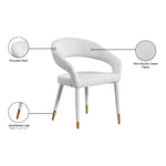 Destiny Boucle Fabric Upholstered Dining Chair in Cream