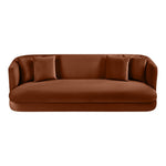 Alder 93.5" Velvet Upholstered Sofa in Cognac