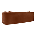 Alder 93.5" Velvet Upholstered Sofa in Cognac
