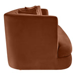 Alder 93.5" Velvet Upholstered Sofa in Cognac