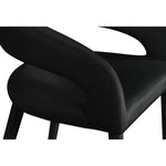 Destiny Velvet Upholstered Counter Stool in Black