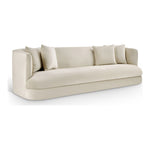 Alder 93.5" Velvet Upholstered Sofa in Cream