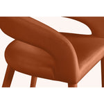 Destiny Velvet Upholstered Counter Stool in Cognac