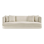 Alder 93.5" Velvet Upholstered Sofa in Cream