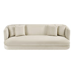 Alder 93.5" Velvet Upholstered Sofa in Cream