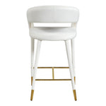 Destiny Velvet Upholstered Counter Stool in Cream
