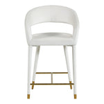 Destiny Velvet Upholstered Counter Stool in Cream