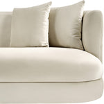 Alder 93.5" Velvet Upholstered Sofa in Cream