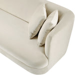 Alder 93.5" Velvet Upholstered Sofa in Cream