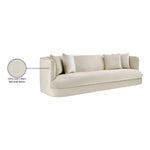 Alder 93.5" Velvet Upholstered Sofa in Cream
