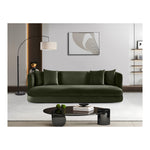 Alder 93.5" Velvet Upholstered Sofa in Green