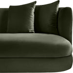 Alder 93.5" Velvet Upholstered Sofa in Green