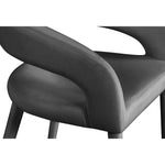 Destiny Velvet Upholstered Counter Stool in Grey