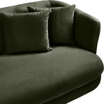 Alder 93.5" Velvet Upholstered Sofa in Green