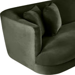 Alder 93.5" Velvet Upholstered Sofa in Green