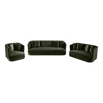 Alder 93.5" Velvet Upholstered Sofa in Green
