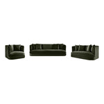 Alder 93.5" Velvet Upholstered Sofa in Green