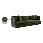 Alder 93.5" Velvet Upholstered Sofa in Green