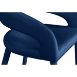 Destiny Velvet Upholstered Counter Stool in Navy