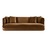 Alder 93.5" Velvet Upholstered Sofa in Saddle
