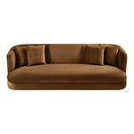 Alder 93.5" Velvet Upholstered Sofa in Saddle