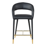 Destiny Vegan Leather Upholstered Counter Stool in Black