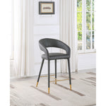 Destiny Vegan Leather Upholstered Counter Stool in Grey
