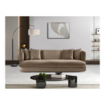 Alder 93.5" Velvet Upholstered Sofa in Taupe