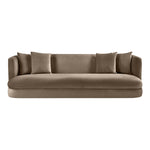 Alder 93.5" Velvet Upholstered Sofa in Taupe