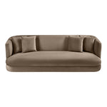 Alder 93.5" Velvet Upholstered Sofa in Taupe