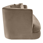 Alder 93.5" Velvet Upholstered Sofa in Taupe