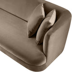 Alder 93.5" Velvet Upholstered Sofa in Taupe