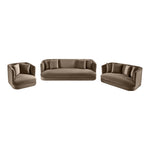 Alder 93.5" Velvet Upholstered Sofa in Taupe
