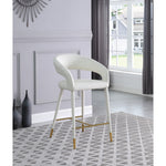 Destiny Vegan Leather Upholstered Counter Stool in White