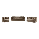 Alder 93.5" Velvet Upholstered Sofa in Taupe
