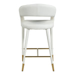 Destiny Vegan Leather Upholstered Counter Stool in White