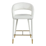 Destiny Vegan Leather Upholstered Counter Stool in White