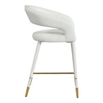 Destiny Vegan Leather Upholstered Counter Stool in White