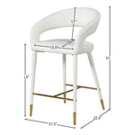 Destiny Vegan Leather Upholstered Counter Stool in White