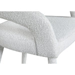 Destiny Boucle Fabric Upholstered Counter Stool in Cream