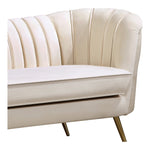 Margo 88" Velvet Upholstered Sofa in Cream