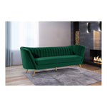 Margo 88" Velvet Upholstered Sofa in Green