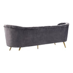 Margo 88" Velvet Upholstered Sofa in Grey