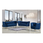 Margo 88" Velvet Upholstered Sofa in Navy