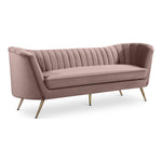 Margo 88" Velvet Upholstered Sofa in Pink