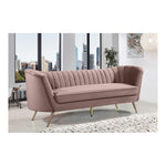 Margo 88" Velvet Upholstered Sofa in Pink