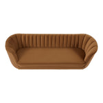 Margo 88" Velvet Upholstered Sofa in Saddle