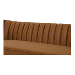 Margo 88" Velvet Upholstered Sofa in Saddle