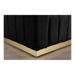 Marlon 86.5" Velvet Upholstered Sofa in Black