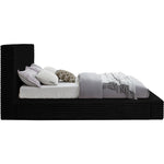 Dexter Corduroy Fabric Upholstered King Bed in Black